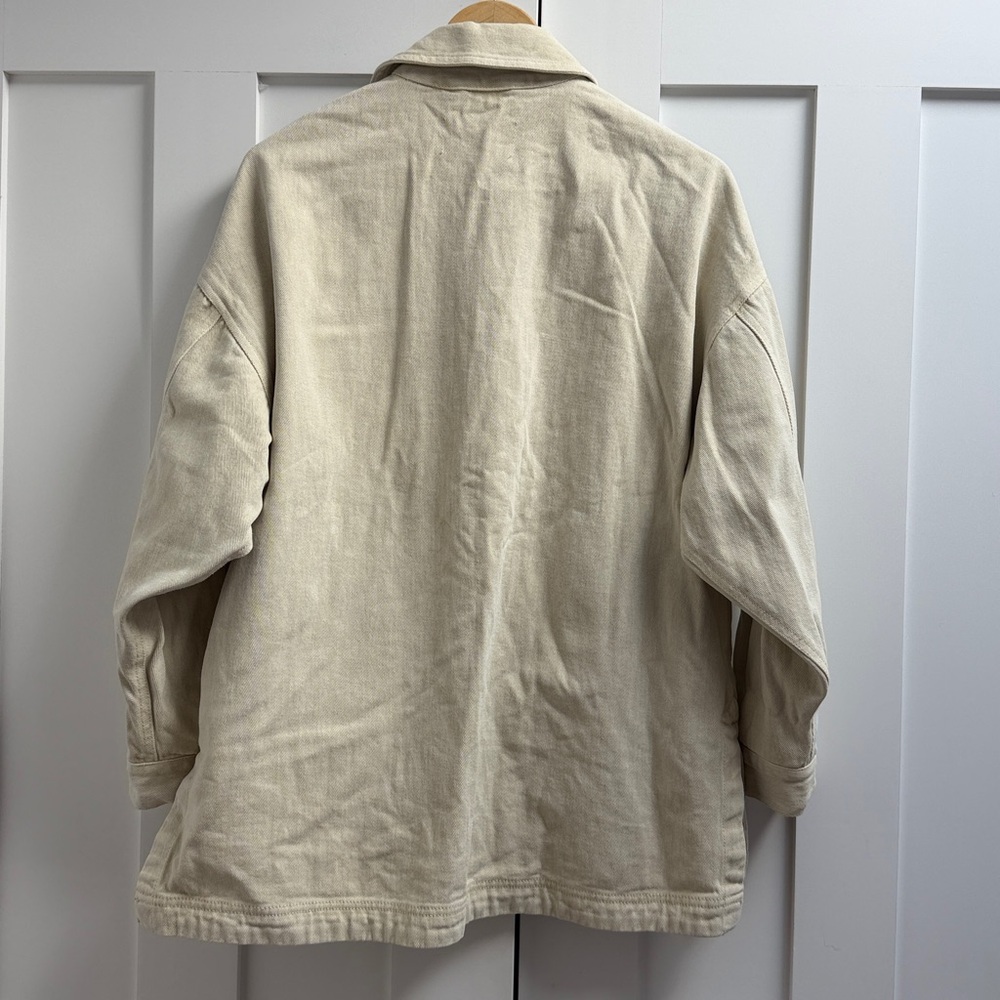 NWT Free People We The Free Madison City Denim Jacket, Tofu Beige - XS - Picture 5 of 8